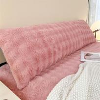 1 vnt. Vienspalvė pliušinė pagalvė, ilgas užvalkalas, dekoratyvinis užvalkalas (be Core), Minkštas ir patogus audinys 48x120cm rožinė
