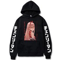 Anime Chainsaw Man Power Mielas Spaudas Vyrams Moterims Džemperiai Laisvalaikio Gatvės Drabužiai Patogus Džemperis Harajuku Unisex Megztinis XS juoda