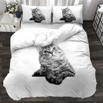 Namų patalynės komplektas Pet Cat Print Miegamojo Antklodės Užvalkalas Pagalvės užvalkalas AU/ES/US Viso dydžio viengulė/dvigulė lova Baby 100x135cm