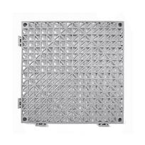 PVC Užrakinamas Neslystantis Grindų Kilimėlis Dušui, Virtuvei, Vonios Kambariui, Tualetui, Baseinui - Vandeniui Laidus ir Tuščiaviduris Dizainas 1.5cm Thick 30x30cm pilka spalva