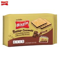 Bissin šokoladinis sviestinis kokosų biskvitas 12 pakelių 190 gx 1 vnt / 3 vnt / 6 vnt - tailandietiški užkandžiai 190 g