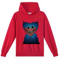 Vaikiškas 3D Hoodie Huggy Wuggy megztinis Poppy Playtime vaikiškas megztinis 110cm raudona