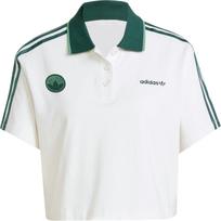 Adidas laiski trumpinti polo marškinėliai su raidžių spaudiniu moteriški viršutiniai drabužiai baltas IX3555 XL