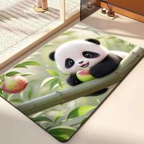 Animacinis Mielas Panda Vonios Kambario Grindų Kilimėlis Namų Tualetas Neslystantis Greitai Džiūstantis Diatominis Purvas Durų Kilimėlis Absorbuojantis Minkštas Kojų Kilimėlis 30*50
