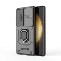 Samsung Galaxy S25 Ultra dėklas, slankiojantis kameros telefono dėklas, Samsung Galaxy S25 Plus S25 Ultra dangtelis, šarvuotas kietas PC smūgiams atsparus dangtelis For Galaxy S25 Ultra juoda