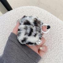 Mielas rožinis leopardas pliušinis apsauginis smūgiams atsparus ausinių TPU dėklas Airpods 4 dėklui/Airpods Pro 2 dėklui Mergaitėms Moterims Mylimiesiems For Airpods 1 2