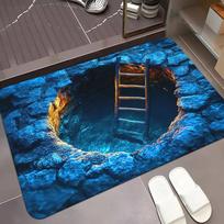 3D Grindų Kilimėliai Kilimas Vonios ir Tualeto Sugeriantys Neslystantys Kojų Kilimėliai 40 * 60Cm