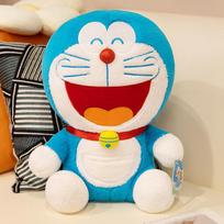 Originali katinė lėlė su barškučiu, didelė, mėlyna, stambi, robotas katė, pliušinė lėlė Doraemon, vaikiška gimtadienio dovana, moteriška 23cm（0.155kg）