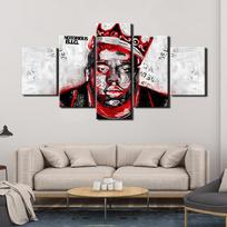 Tapyba ant drobės The Notorious B I G Garsus asmuo muzika Plakatai ir spaudiniai 5 dalys Sienų paveikslai svetainei Namų dekoras 20x35cm*2  20x45cm*2  20x55cm*1