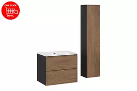 Baldų komplektas 60 cm su SKY praustuvu ir aukšta spintele SET-TC 60CM UM SKY HC