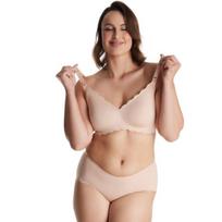 Momcozy besiūlė liemenėlė nėščiosioms ir maitinančioms Floral YN46, oyster pink