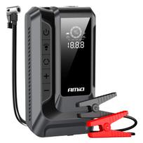 4in1 automobilinis užvedimo įrenginys (booster) su kompresoriumi, LED žibintuvėliu ir Powerbank 12V 12Ah 1600A AMIO-04677