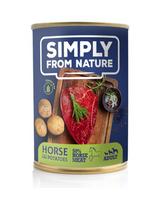 SIMPLY FROM NATURE Šlapias šunų maistas Arkliena su bulvėmis 400 g