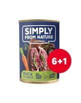 SIMPLY FROM NATURE Šlapias ėdalas šunims Antis su morkomis 6 x 400 g + 1 nemokamai