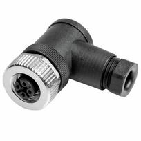M12 lizdas 4pin, kampu, 4-6mm kabeliui, IP67