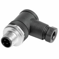 M12 kištukas 4pin, kampu, 4-6mm kabeliui, IP67