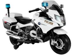 Elektrinis vaikiškas motociklas BMW Police Baltas