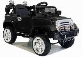 Elektrinis vaikiškas automobilis Jeep JJ245 Juodas