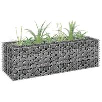 Gabiono vazonas 90x30x30cm galvanizuotas plienas aukštas