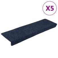 Laiptų kilimėliai lipnūs 5 vnt 65x21x4 cm antracito spalvos stačiakampiai kraštai