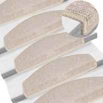Laiptų kilimėliai 10 vnt 65x24x4 cm pilkai rudi pusapvaliai dideli