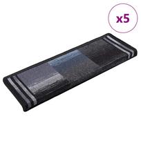 Lipnūs laiptų kilimėliai 5vnt juodi ir pilki 65x21x4cm