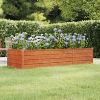 Aukštas sodo lovelis rūdžių 240x80x45cm Corten plienas