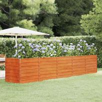 Aukštas sodo lovelis rūdžių 400x80x77cm Corten plienas