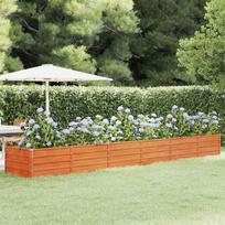 Aukštas sodo lovelis rūdžių 480x80x45cm Corten plienas