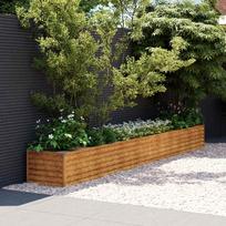 Pakeltas sodo lysvė 386x50x36 cm Corten plienas