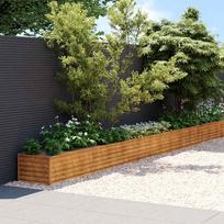 Aukštas sodo lovelis 770x50x36cm Corten plienas