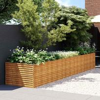 Aukštas sodo lovelis 479x100x69cm Corten plienas