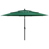 Sodo skėtis su aliuminio stulpu žalias 35m 3 aukščių