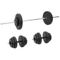 Štanga ir svarmenys su svoriais 60kg