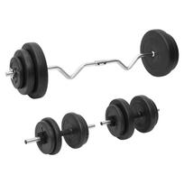 Lenkta štanga ir svarmenys su svoriais 60kg