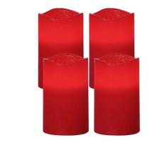 Eglo 410038 - RINKINYS 4x LED kalėdinės dekoracijos MAY LED/0,066W/3xAAA raudona