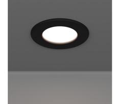 Eglo 901412- LED vonios įleidžiamasis šviestuvas FUEVA LED/3,7W/230V skersmuo 8,8cm IP44 juodas