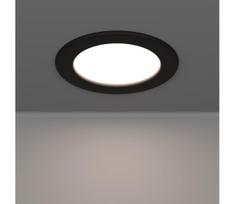Eglo 901413-LED Vonios kambario įleidžiamasis šviestuvas FUEVA LED/6,3W/230V skersmuo 11,9 cm IP44 juodas