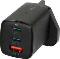Ibox C-65 Black, GaN 65W universal charger UK plug