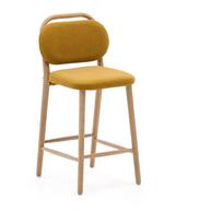 Garstyčių spalvos baro taburetė (sėdynės aukštis 66 cm) Helda – Kave Home