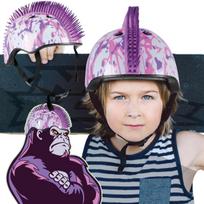Vaikiškas Reguliuojamas Dviratininko šalmas No Fear Mohawk R. (48-52cm) Baltas/violetinis
