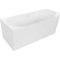 Mexen Mia laisvai pastatoma kampinė vonia kairinė 160 x 80 cm, balta, baltas perteklius - 52691608000L-20
