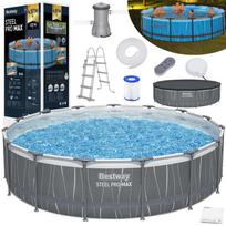 Bestway Plieninis Baseinas su LED Apšvietimu 457x107cm 7in1 561GD