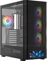 MODECOM PC case Volcano AQ500 ARGB MIDI BLACK | MC-A-AQ500-4FA-B | 5903560983101