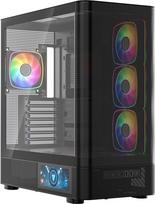 MODECOM PC case Volcano AQ400 ARGB MIDI BLACK | MC-A-AQ400-4FA-B | 5903560983088