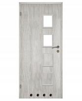 Vidaus durys 60 cm kairės pusės 2/4 lakuoto baltojo ąžuolo Alba VOSTER