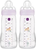 Buteliukas MAM Easy Active Baby Bottle, Pink, 4 mėn+, 2 vnt., 330 ml