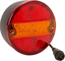 Daugiafunkcė galinė lempa LED, apvali, 12V, Ø142mm, 5 kontaktų, Kramp LA40046
