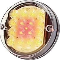 Daugiafunkcė galinė lempa LED, apvali, 12–24V, Ø115 mm, 5 kontaktų, Kramp LA40048