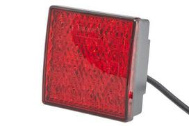 LED rūko žibintas, kvadratinis, 24V, raudonas, tvirtinamas varžtais, 80x33,7x80 mm, Hella ValueFit 2NE357029141